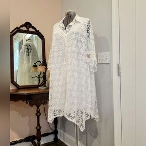 NWT 3X White Daisy Dress